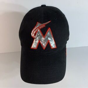 Black Miami Marlins Cap